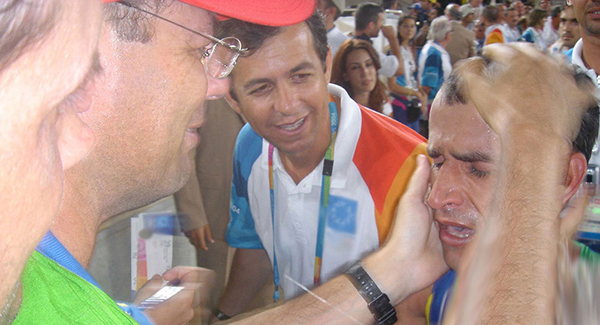 Vanderlei and Ricardo after the race